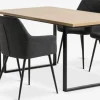 AABENRAA + PURHUSMesa AABENRAA L160 roble cálido + 4 sillas PURHUS gris/negro