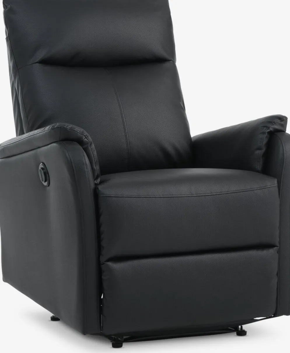 ABILDSKOVSillón reclinable ABILDSKOV eléctrico polipiel negro