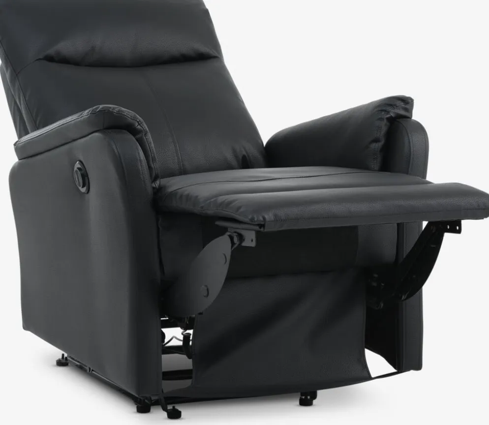 ABILDSKOVSillón reclinable ABILDSKOV eléctrico polipiel negro