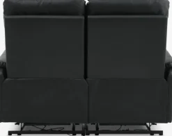 ABILDSKOVSofá ABILDSKOV 2 plazas eléctrico polipiel negro