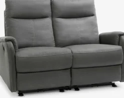ABILDSKOVSofá ABILDSKOV reclinable polipiel gris