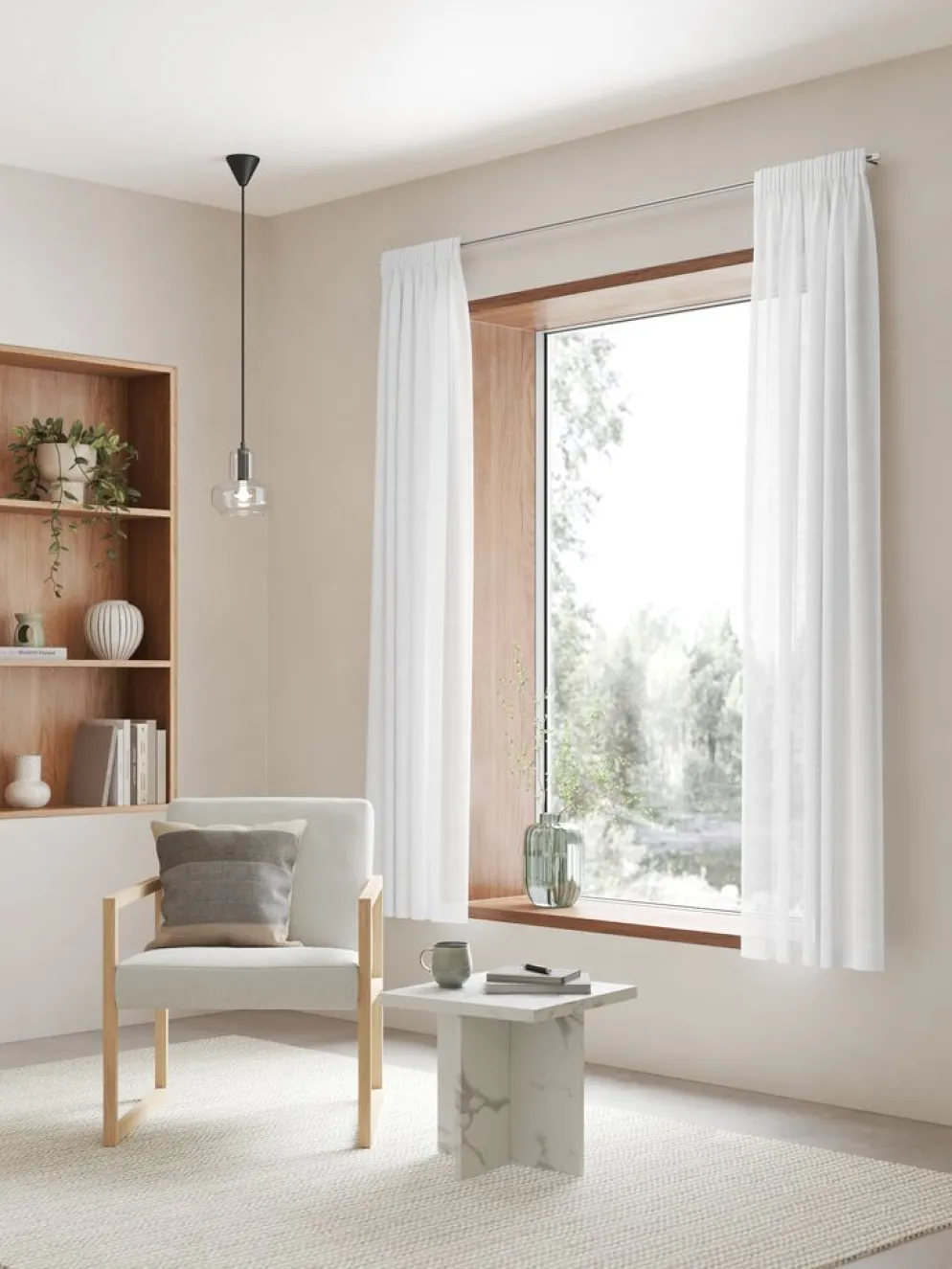 ABRAURCortina ABRAUR 1x140x175 blanco crudo