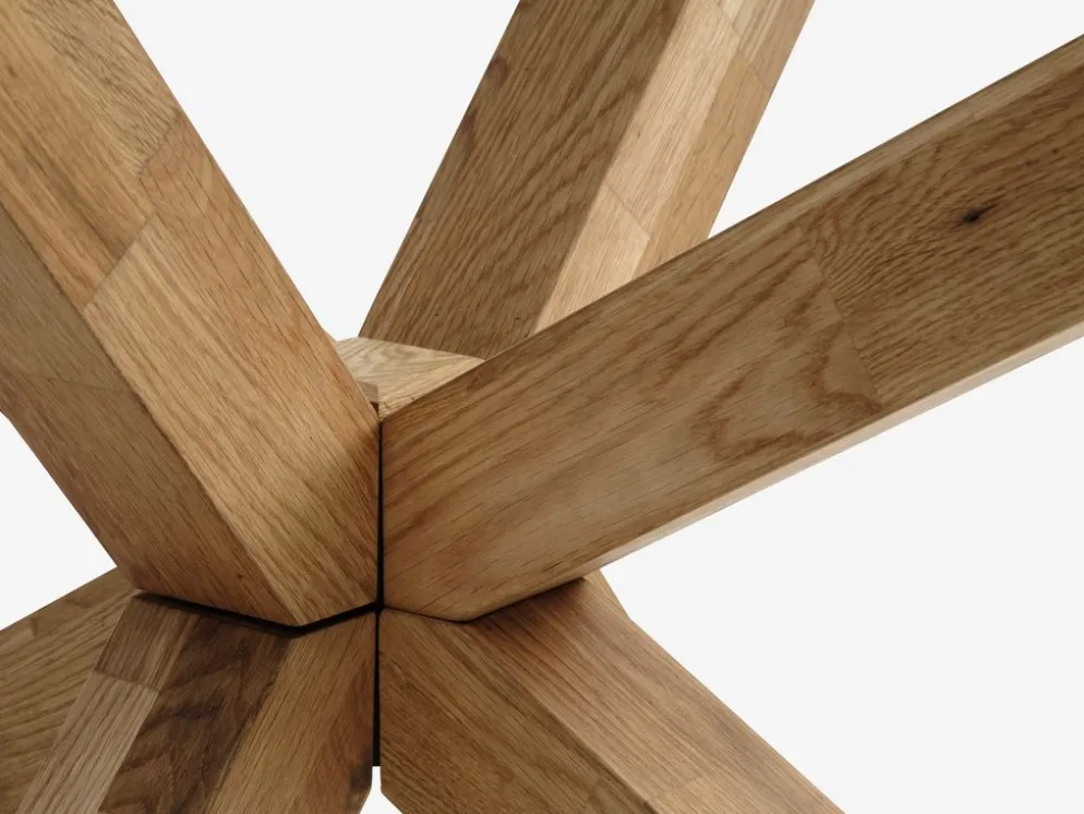 AGERBYMesa de comedor AGERBY 90x190 cristal/roble natural