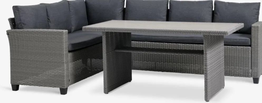 AGERMOSEConjunto muebles jardín AGERMOSE 6 plazas gris