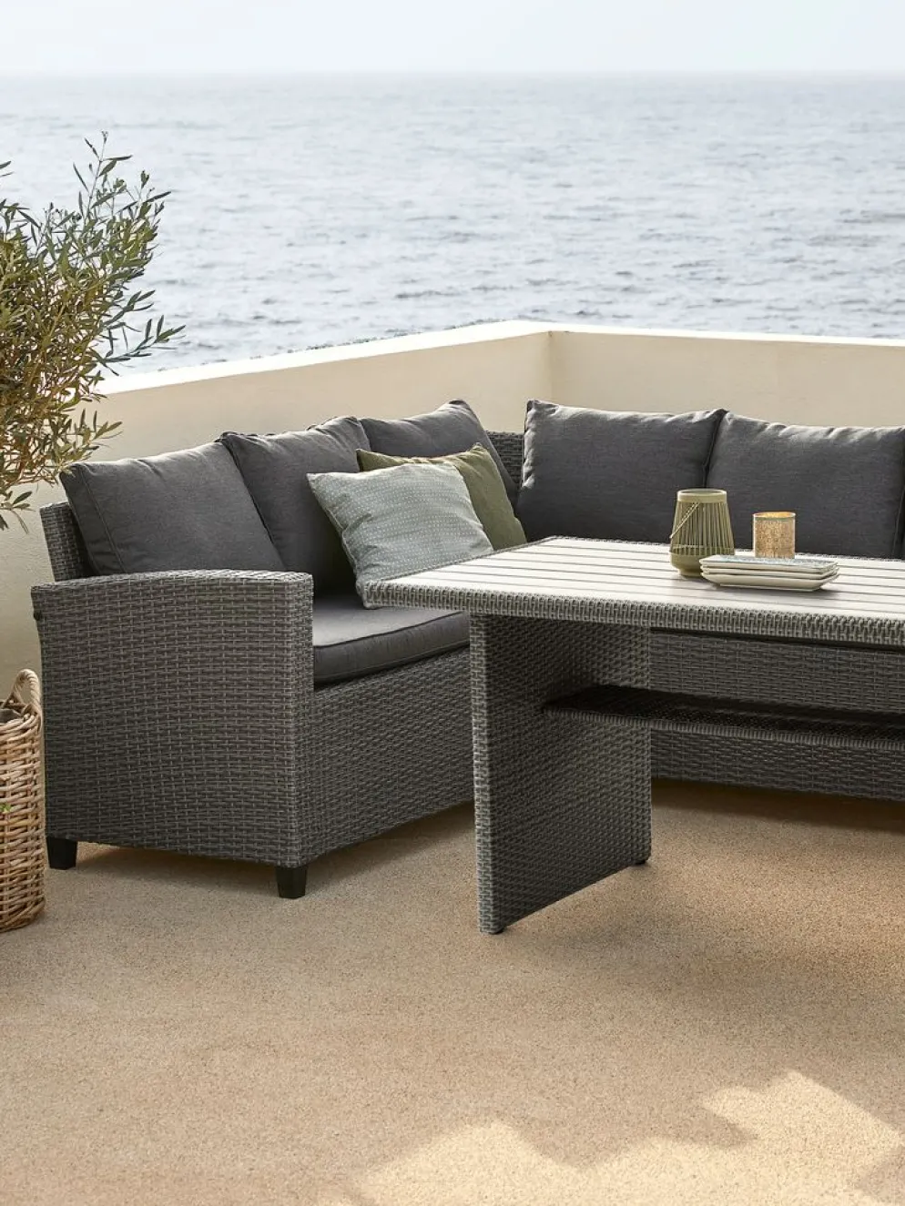 AGERMOSEConjunto muebles jardín AGERMOSE 6 plazas gris