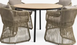 AKTIVEN + STORDALENMesa AKTIVEN L118/168 + 4 sillas STORDALEN natural