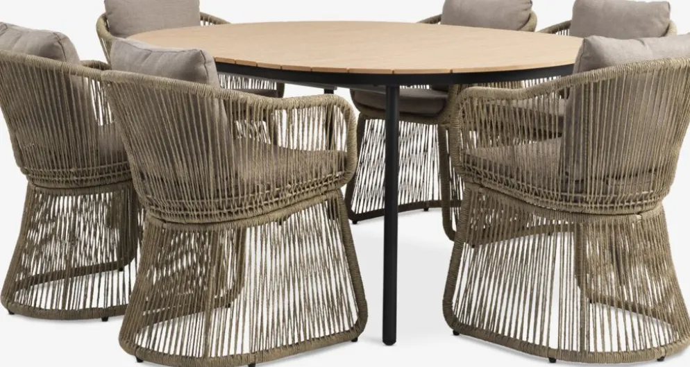 AKTIVEN + STORDALENMesa AKTIVEN L118/168 + 4 sillas STORDALEN natural