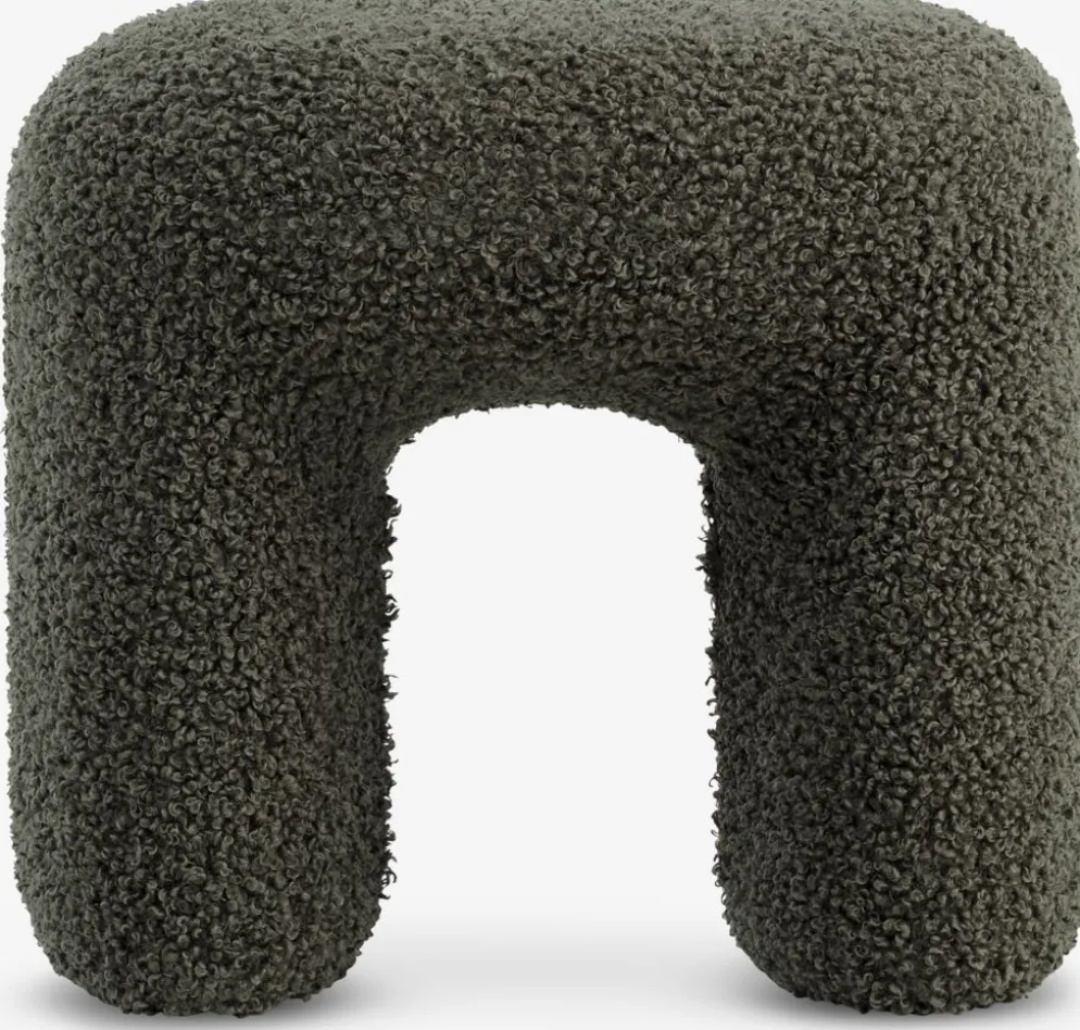 ANDSTPuf ANDST 46x38 tela de felpa verde oliva