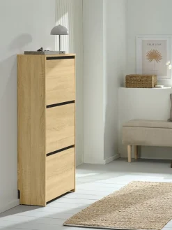BAKHUSEZapatero BAKHUSE 3 compartimentos color roble cálido