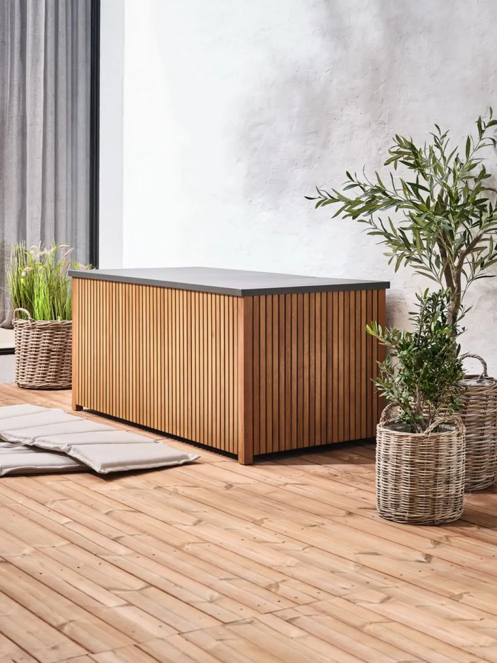 BEDERBaúl para guardar cojines BEDER A155xA71xP78 madera dura