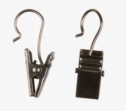 Clip metal negro mate 10 unidades