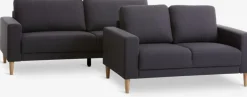 EGENSESofá EGENSE 3 plazas tela gris oscuro