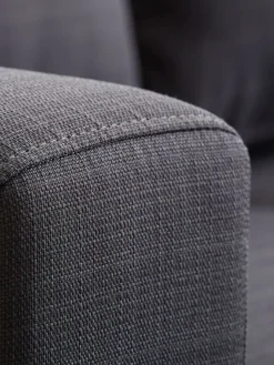 EGENSESofá EGENSE chaise longue tela gris oscuro