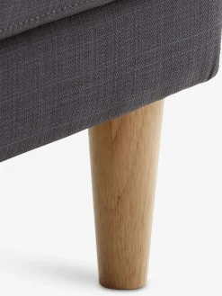 EGENSESofá EGENSE chaise longue tela gris oscuro