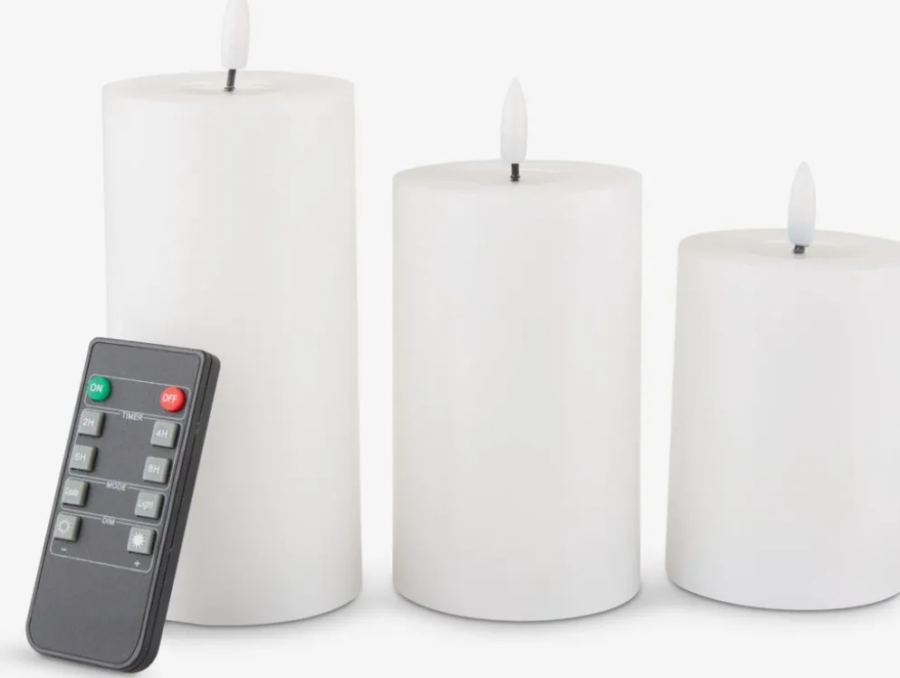 EIDEVela pilar LED EIDE 3 unidades con mando