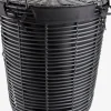 ELIFCesta para ropa ELIF Ø40xA56cm negro con tapa
