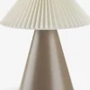 ESMUNDLámpara a pilas ESMUND 16xA21cm marrón/blanco temporizador