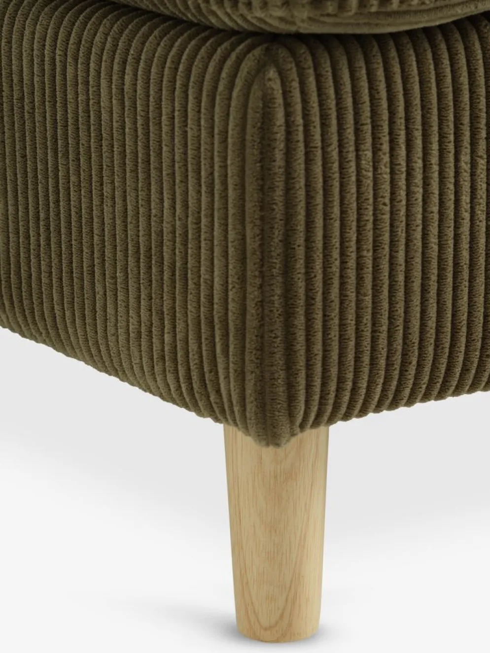 FALSLEVSofá FALSLEV chaise longue pana verde oliva