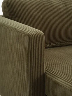 FALSLEVSofá FALSLEV chaise longue pana verde oliva