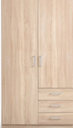 FANDRUPArmario FANDRUP 97x176 2 puertas 3 cajones color roble claro