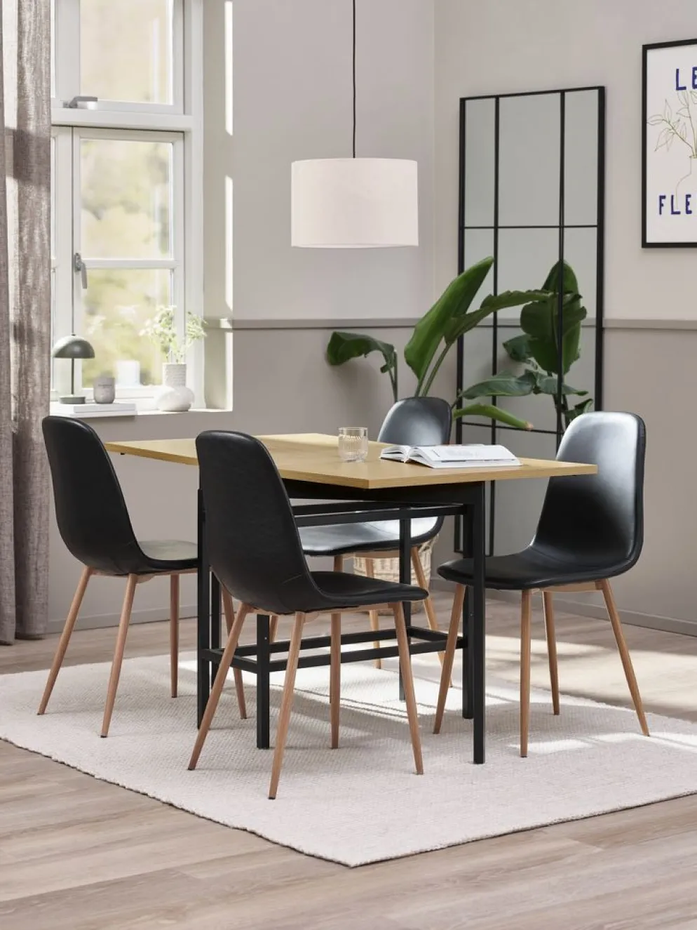 FOLDINGBROMesa de comedor FOLDINGBRO 75x38/84/130 color roble cálido