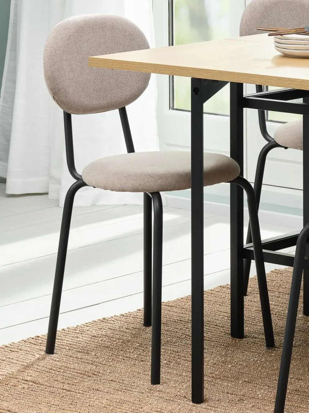 FOLDINGBROMesa de comedor FOLDINGBRO 75x38/84/130 color roble cálido