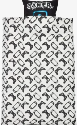 GAMINGPLUSJuego funda nórdica GAMING 155x220 negro