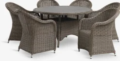 GAMMELBYMesa GAMMELBY Ø130 + 4 sillas GAMMELBY gris