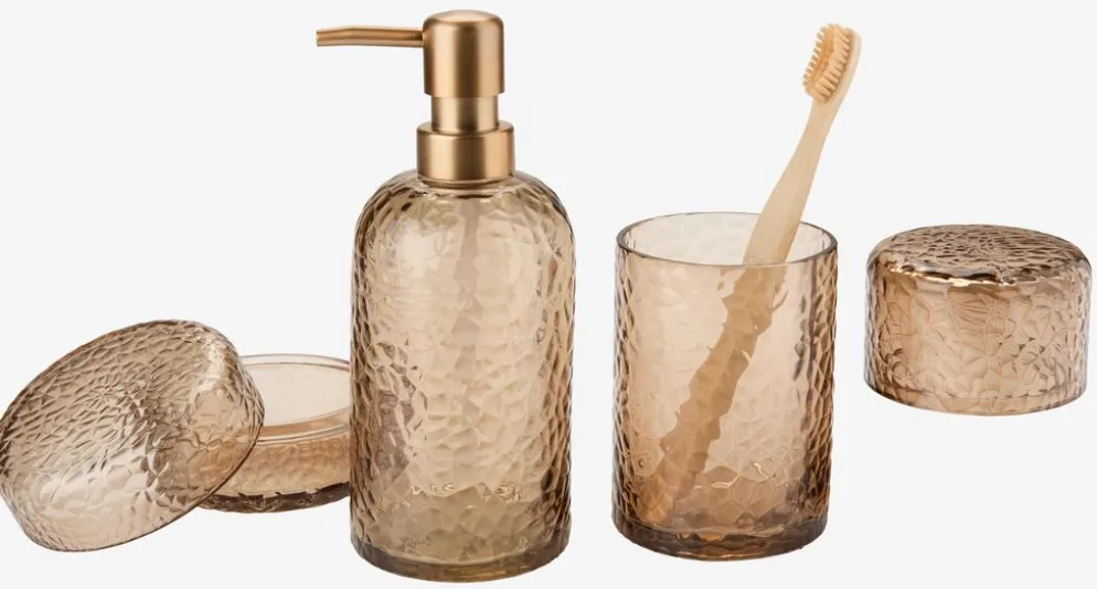 GENEVADDispensador de jabón GENEVAD cristal reciclado marrón