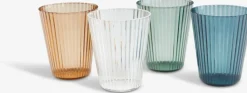 GERLEFVaso de plástico GERLEF Ø9xA10cm 4 unidades variado