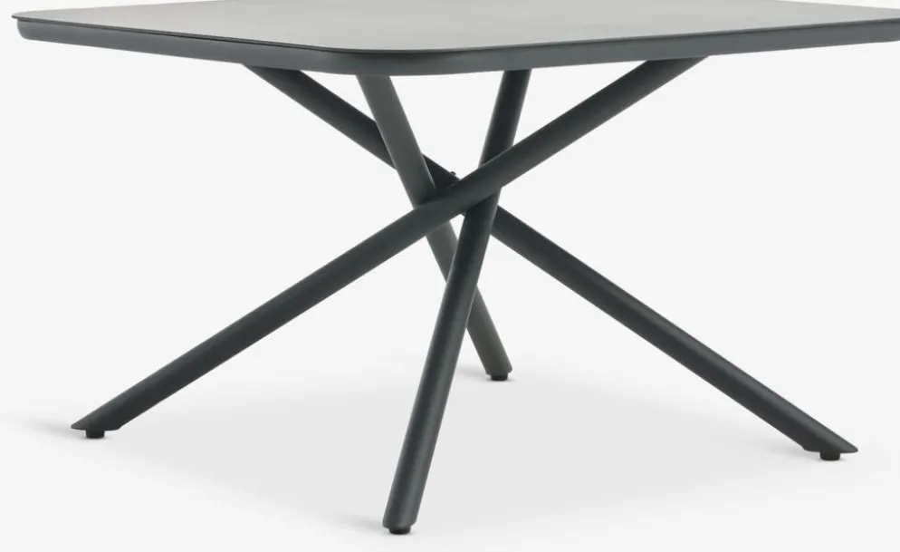 GOTHENBURG + HEMSEDALMesa GOTHENBURG L120 gris + 4 sillas HEMSEDAL negro