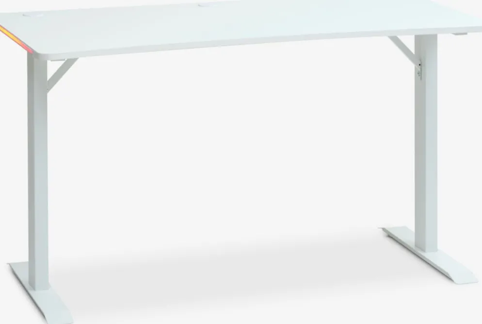 HALBJERGEscritorio gaming HALBJERG 62x135 con LED blanco