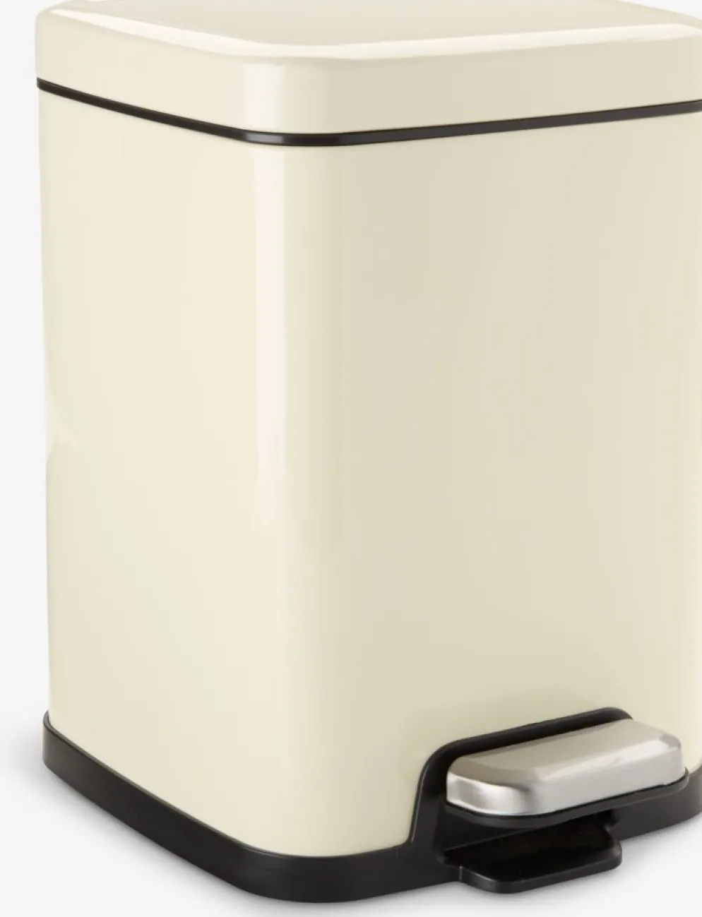 HALLENCubo con pedal HALLEN 5L con cierre suave color crema