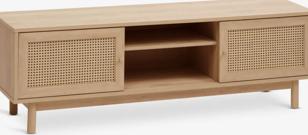 HALMSTADMueble TV HALMSTAD 2 puertas correderas color roble cálido