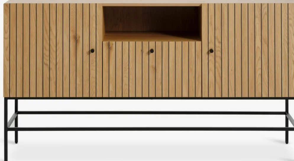 HEMDRUPAparador HEMDRUP 2 puertas 1 cajón color roble cálido