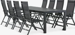 HESTEHAVE + LOMMAMesa HESTEHAVE L205/275 + 4 sillas LOMMA negro