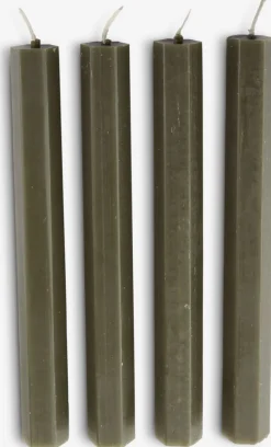 HOLMEVelas para candelabro HOLME A20cm oliva 4 unidades