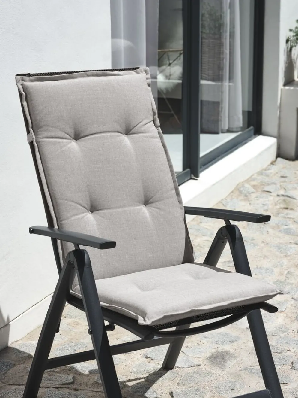 HOPBALLECojín de jardín para silla reclinable HOPBALLE gris claro