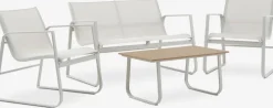 HORNSLETConjunto muebles jardín HORNSLET 4 plazas beis