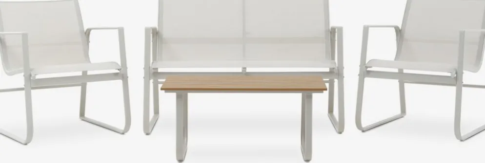 HORNSLETConjunto muebles jardín HORNSLET 4 plazas beis