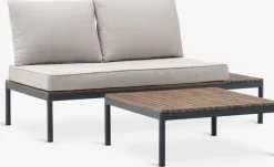 HOUConjunto muebles jardín HOU 2 plazas madera dura