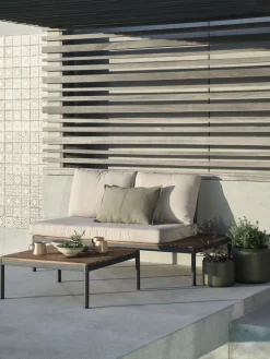 HOUMódulo de jardín mesa HOU A75xL75 madera dura