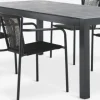 HSTEHAVE + KRISTIANSTADMesa HESTEHAVE L205/275 negro + 4 sillas KRISTIANSTAD verde
