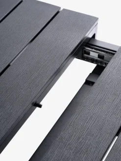 HSTEHAVE + KRISTIANSTADMesa HESTEHAVE L205/275 negro + 4 sillas KRISTIANSTAD verde