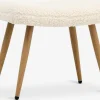 HUNDESTEDReposapiés HUNDESTED felpa blanco crudo/color roble