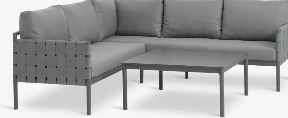 IANOConjunto muebles jardín IANO 5 plazas gris