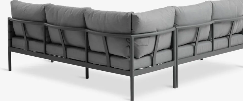 IANOConjunto muebles jardín IANO 5 plazas gris