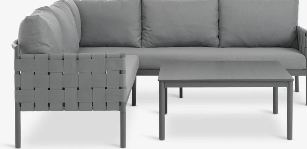 IANOConjunto muebles jardín IANO 5 plazas gris