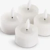 INGEMANVelas pequeñas LED INGEMAN Ø4xA4cm blanco 4 uds temporizador