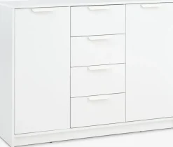JENSLEVAparador JENSLEV 2 puertas 4 cajones blanco